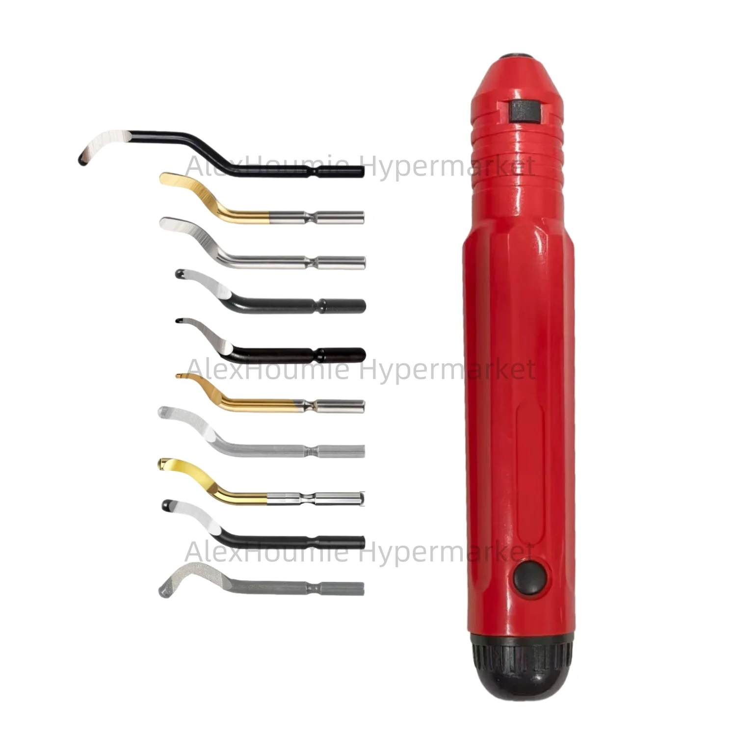 NB1000 Metal Deburring Tool Kit with 10PCS Rotary Deburr Blades Great Burr Remover Tool for Wood Plastic Aluminum Copper Steel