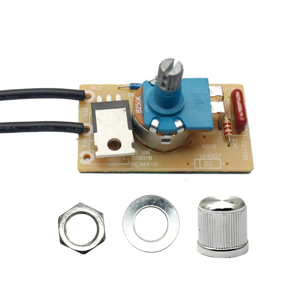 Stepless Dimming Rotary Switch Table Lamp Dimmer 120V/240VAC 300W For LEDs Desk Lamp Dimmer Rotary Replacement