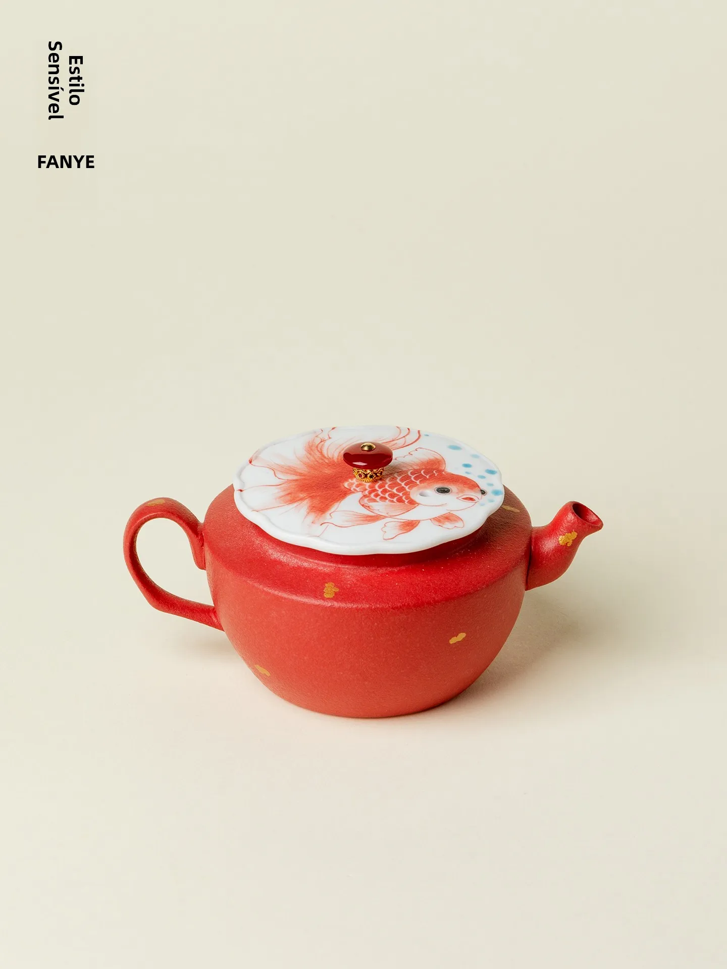 fanhua-nouvelle-theiere-en-ceramique-de-style-chinois-motif-carpe-rouge-peinte-a-la-main-haute-valeur-esthetique-pour-usage-domestique-ensemble-de-the-gongfu