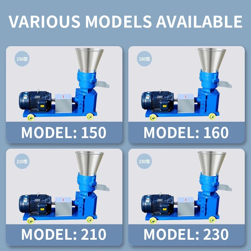 自動フィードペレットマシン,家庭,豚,家畜,羊のザクロ発生器,ペレット,電気機器,5kW,150-250kw/h