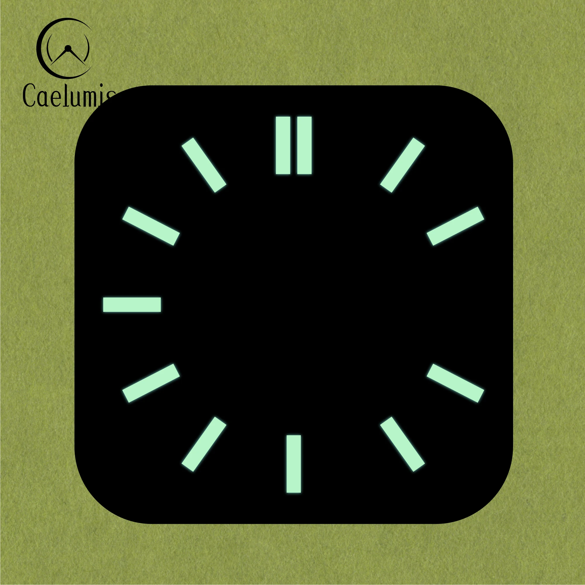 Caelumis Watch Dial S Logo S Dial  Luminous Square Dial Date Dial 29.5mmdial for NH35 movement Watches for men mods parts view 6