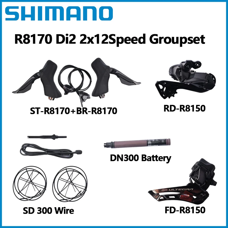 Shimano ULTEGRA R8170 Di2 2x12S Only Electronic Set Shifter Brake R8100 Cassette 30T/34T Rear Derailleur R8150 For Road Bike