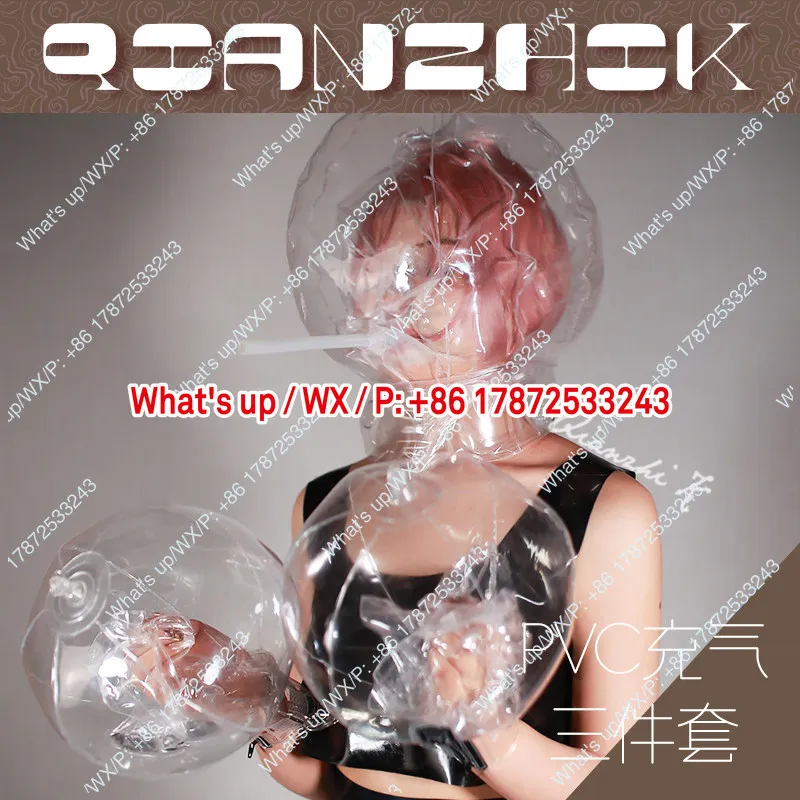 TPU inflatable gloves, inflatable head cover, restricted neck cover, double-layer double chamber
