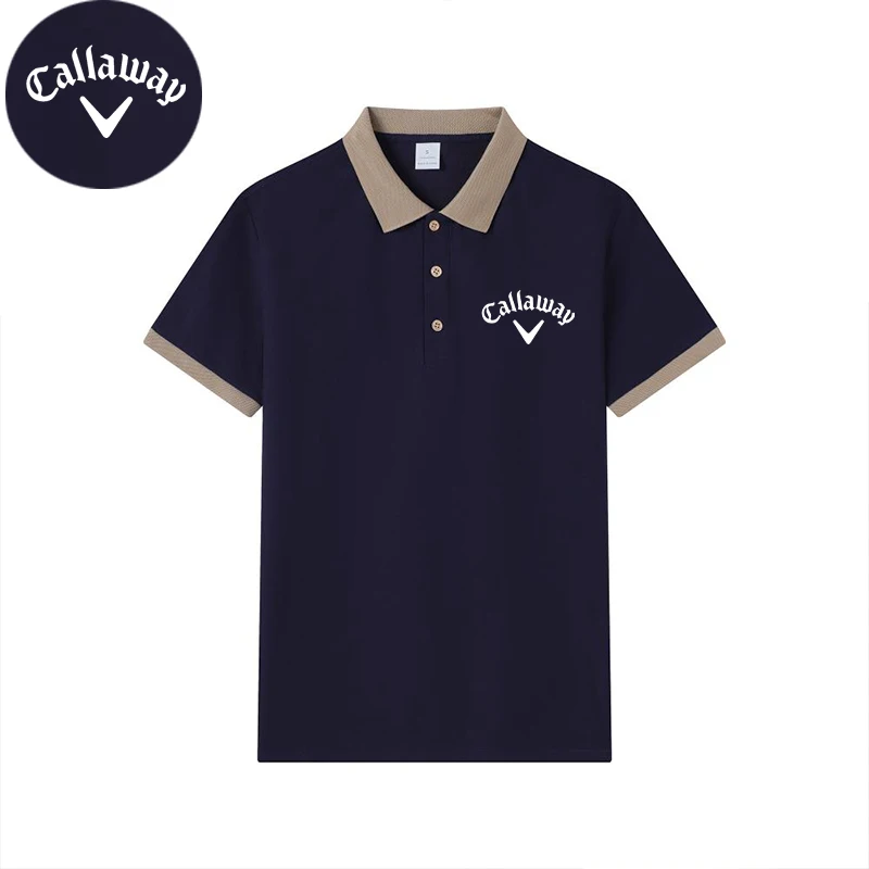 Men's Summer Ten Thousand Needles Embroidered Logo Classic Collar Cool Slimming Cut Business and Leisure Breathable Polo Shirt