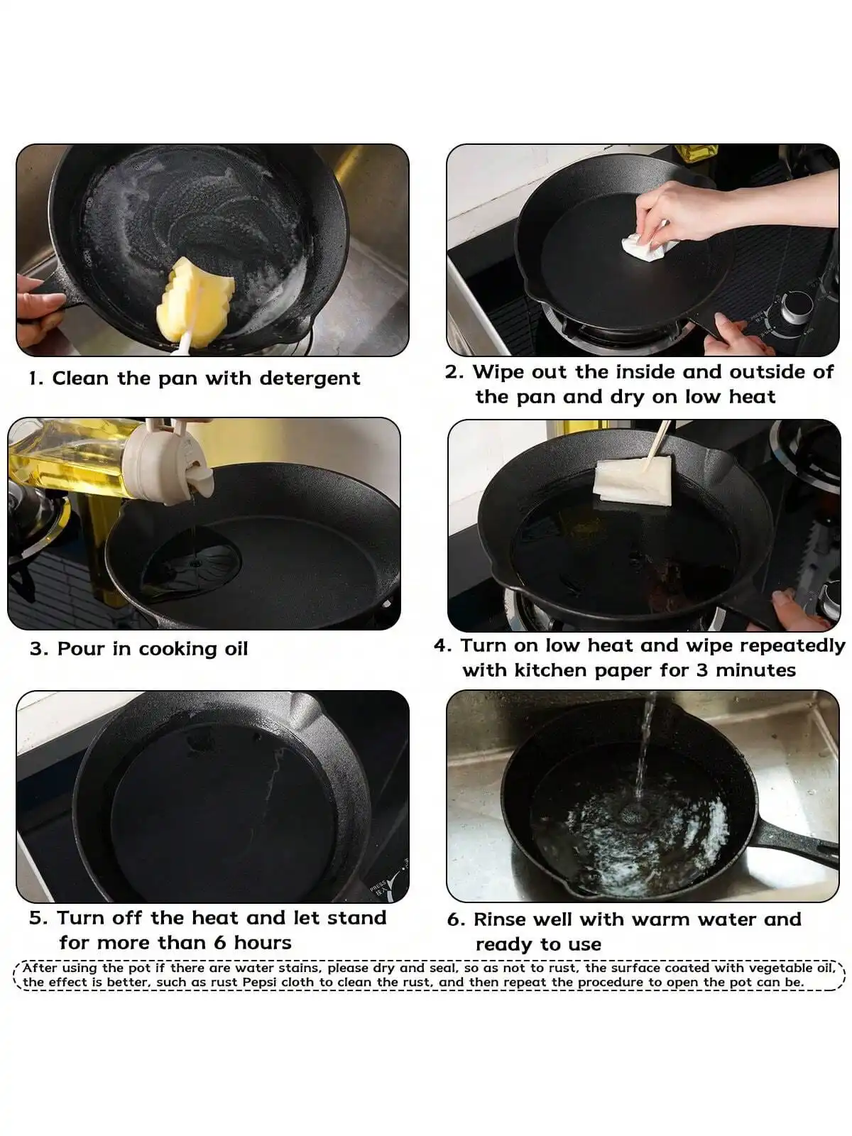3/4/5 Pack Pre-Seasoned Cast Iron Skillet Set, Frying Pan with Drip Spout, Oven-Safe Cookware for Indoor & Outdoor Cooking, Camping, Grilling, Restaurant Chef-Grade Kitchen Pots & Pans