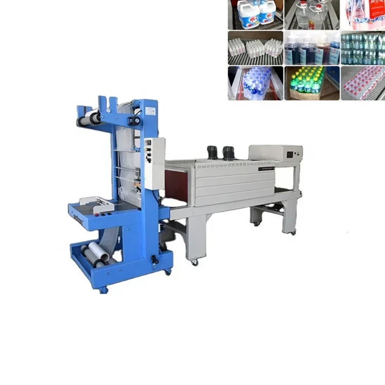 Small Semi-automatic PET Bottle PE Film Stretch Shrink Wrapping Sealing Packing Machine