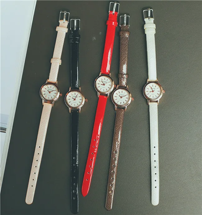 Ulzzang Small Dial Vintage Leather Women\'s Watches Casual Charm Ladies Wristwatches Simple Style Quartz Dress Watch Women Clock