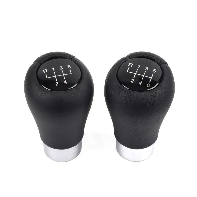 5/6 Speed Shift Knob Leather Shifter Knobs Transmission Gear Stick Shifting Lever Fit Most Manual Cars Truck For BMW E36 E46 E34