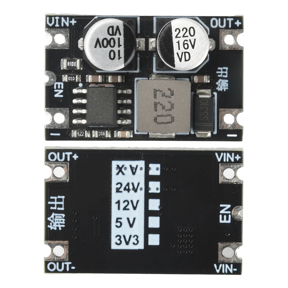 DC 6~80V bis 3,3/5/12V 1,2A Step-Down geregeltes Modul Hocheffiziente Konvertierung Stromversorgungsplatine mit geringer Welligkeit