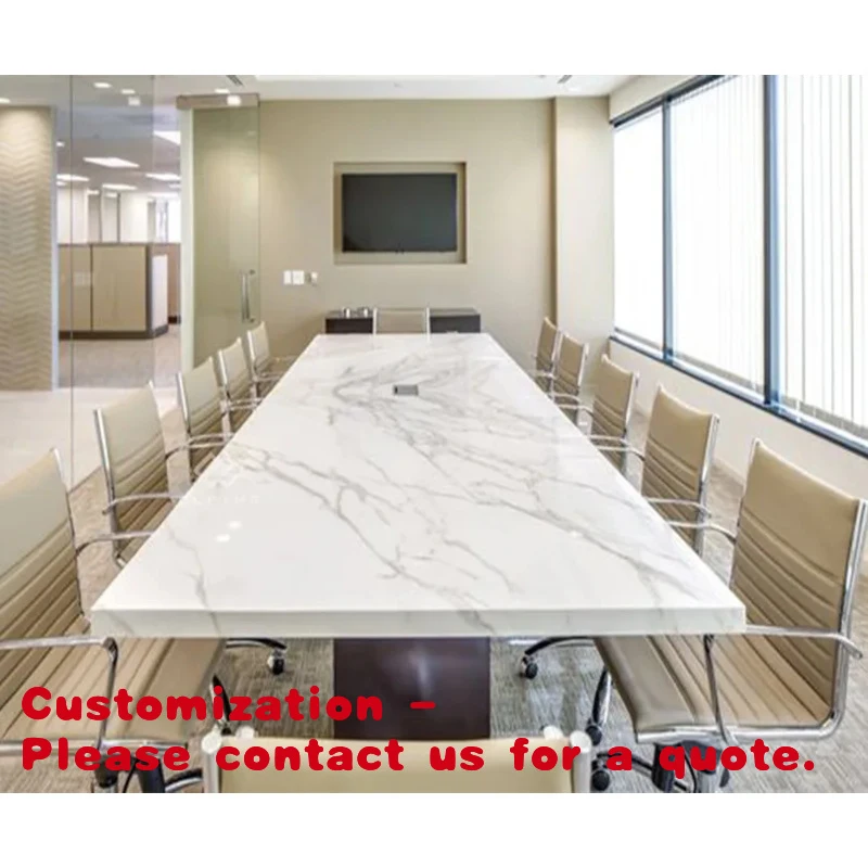 

custom.Commercial Rectangle Italian Design Office Furniture Quartz Stone Conference Table