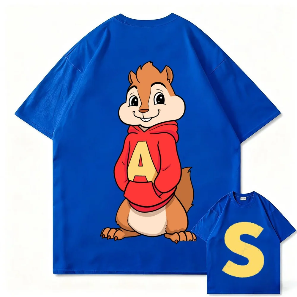 

Alvin and the Chimunks, хлопковые детские футболки с мультяшным принтом, летние детские футболки, одежда для мальчиков и девочек, с короткими рукавами для мальчиков и девочек