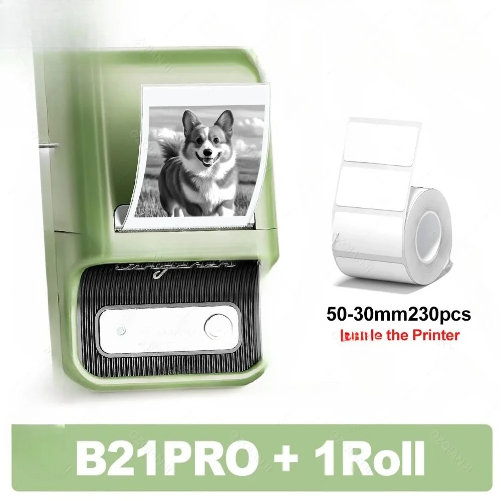 B21 PRO 300dpi Bluetooth Adhesive Label Printers Mini Thermal Photos Sticker Printer Wireless Barcode Label Maker