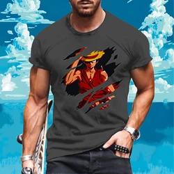 One Piece Men's T-shirt Zoro Luffy T-shirts New Streetwear 2024 Y2k Anime Hip Hop Summer Gym Kid's Top Harajuku Style Fashion