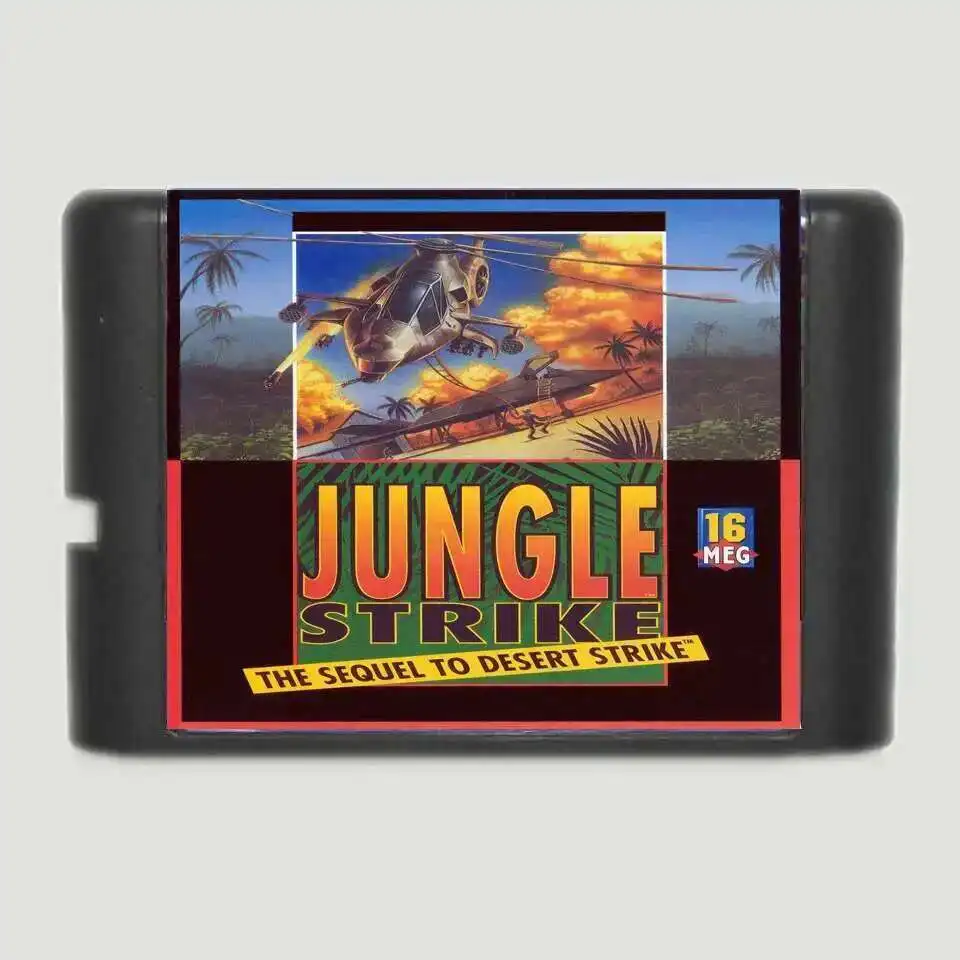 Jungle Strike Region Cartas Grátis, 16Bit, MD, Sega, Mega Drive, Genesis