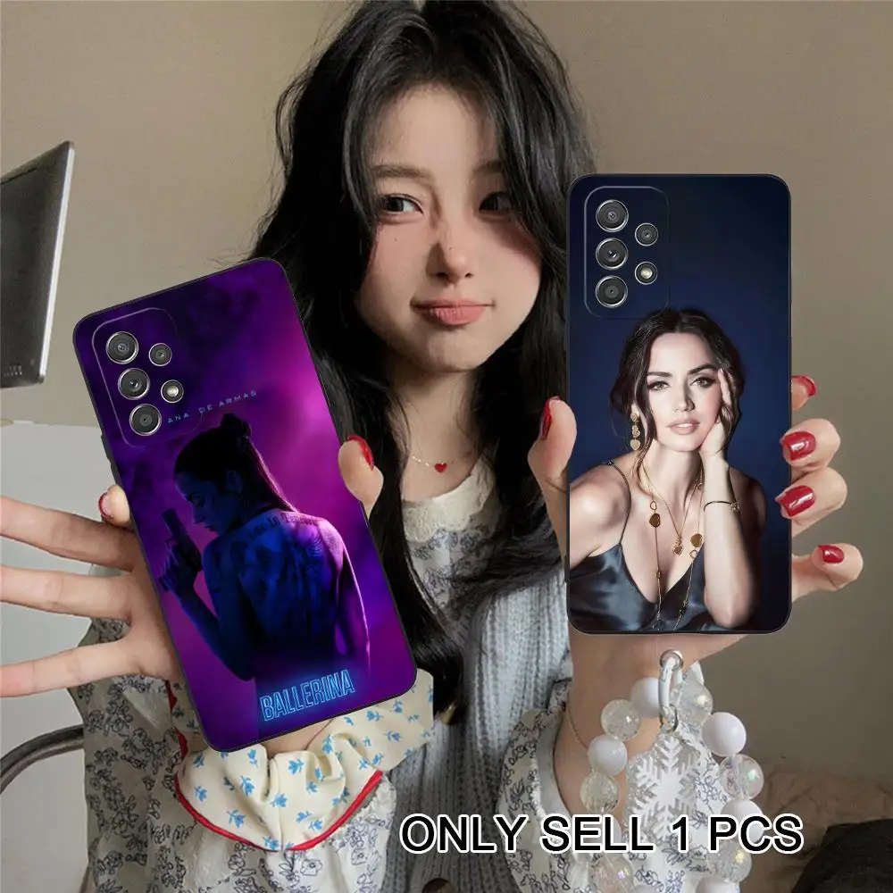 Ana de Armas Matte TPU Mobile Phone Case for Samsung Galaxy A56 55 54 53 52 51 36 35 34 23 16 15 5G Colorful Cover
