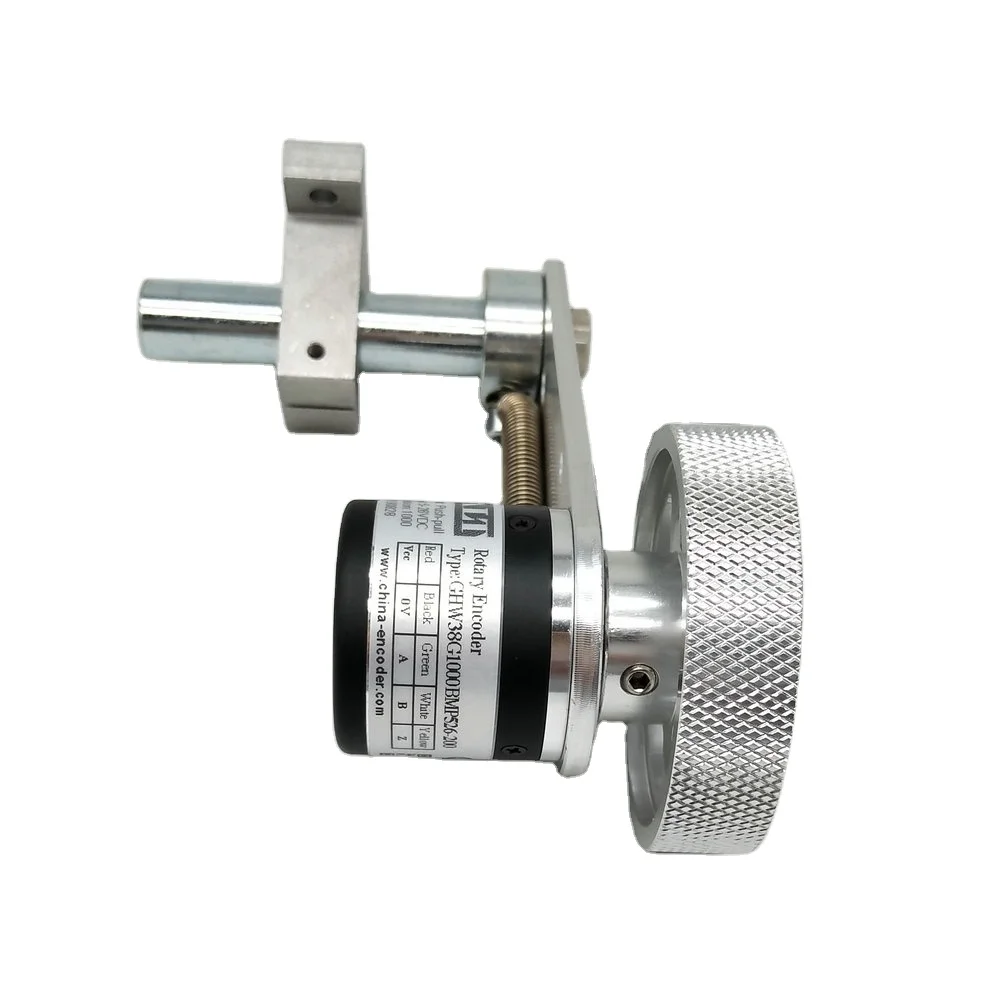 

GHW38-06G360BMP526-200 Length Measuring Sensor Push-pull A B Z Output Rotary Encoder With 300mm circumference Non-slip Wheel