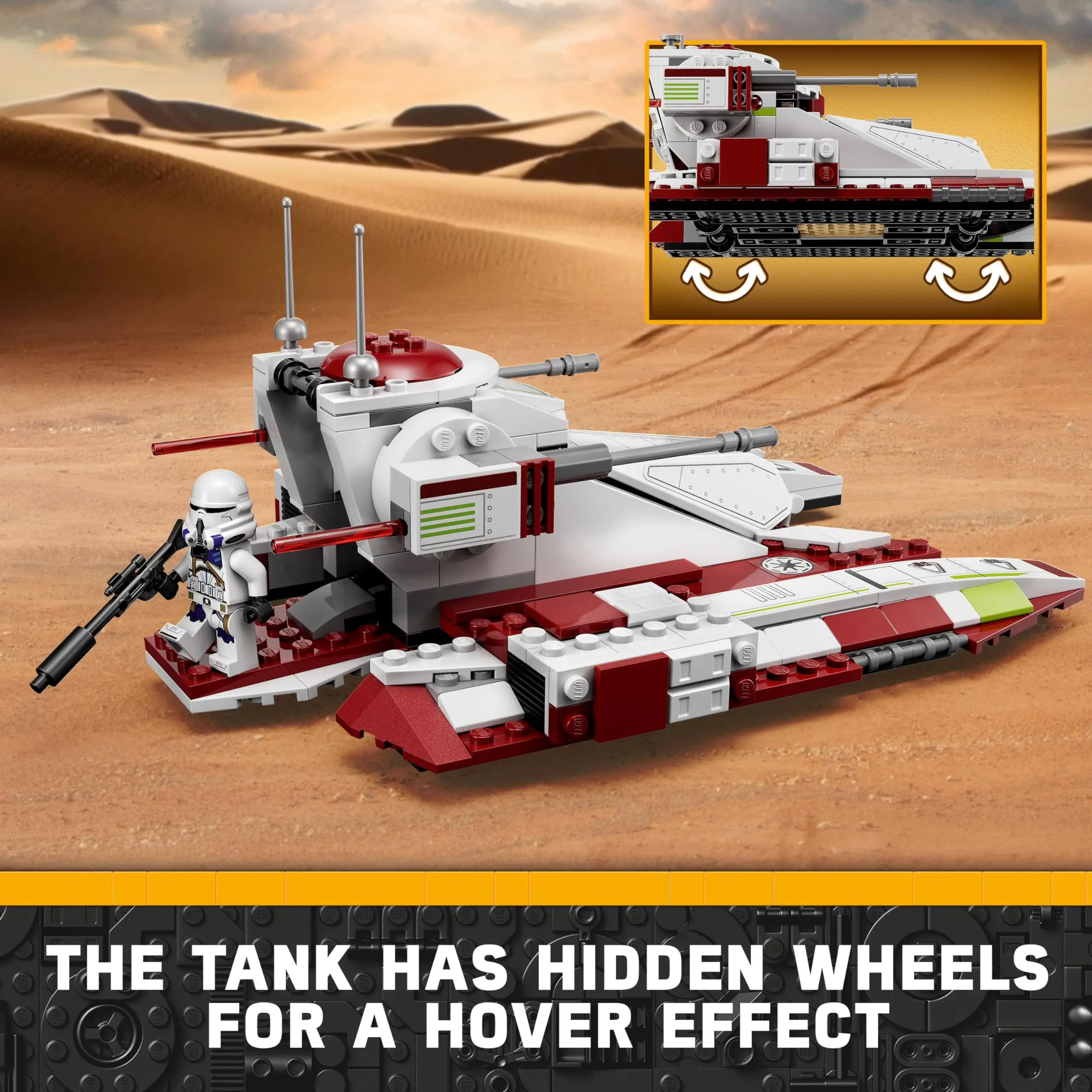 LEGO Star Wars Republic Fighter Tank Building Blocks giocattoli per età 7 + compleanno natale capodanno regalo 75342