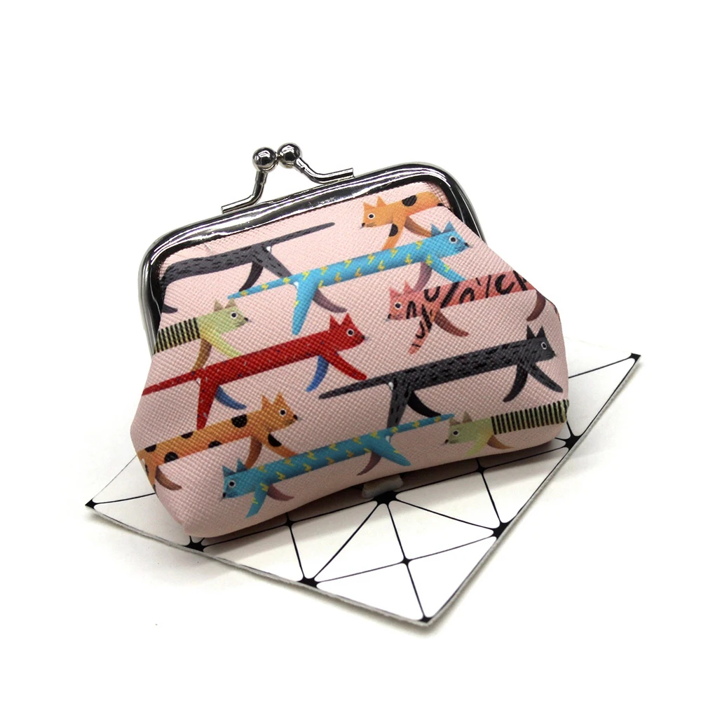 Kids Hasp Change Purse Cartoon Cat Clutch Money Bags Coin Purses Keys Bags Mini Wallets Zero Wallet