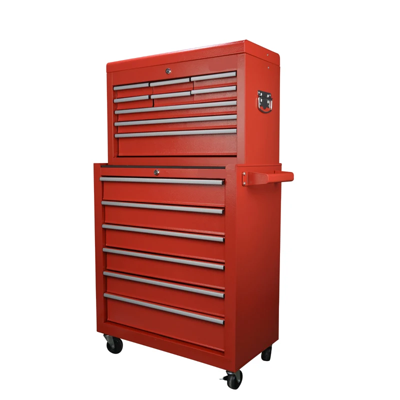 forCE Heavy Duty Drawer Garage Storage Steel Tool Cabinet With 4 Wheels Metal