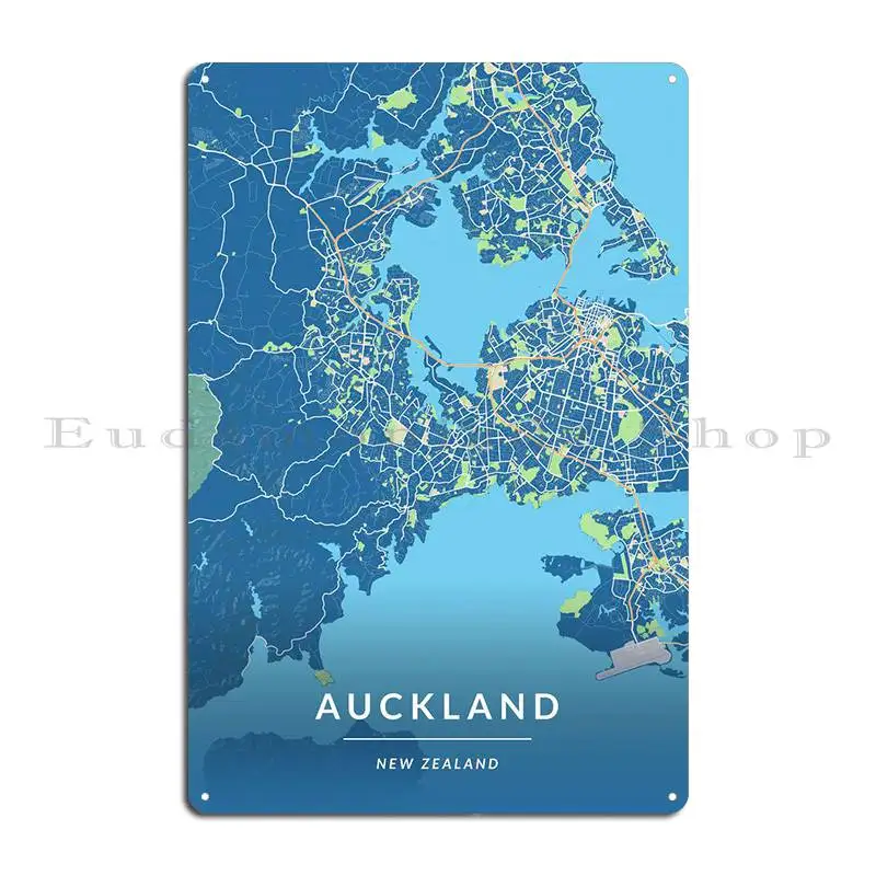 Auckland New Zealand Metal Sign Wall Cave Plaques Party Wall Decor Print Tin Sign Poster