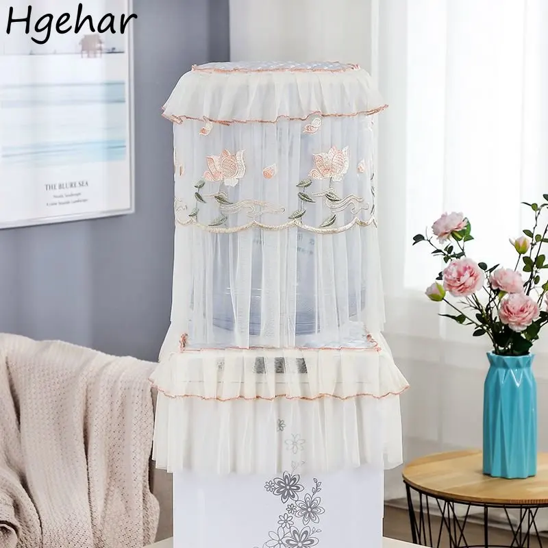 Water Dispenser Covers Dust-proof Multi-function Home Decoration Lace Floral Embroidered Cover 2pcs Household Rice Cooker Pads