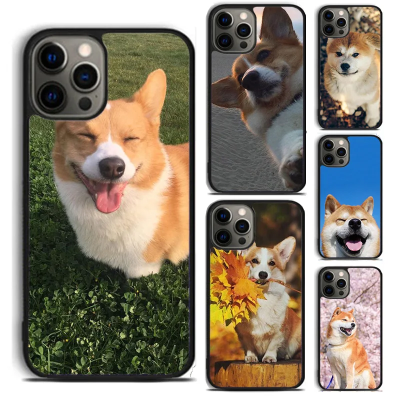 Funny cute dog Akita Phone Case For For iPhone 16 15 11 12 13 14 Pro Max XS XR Plus coque