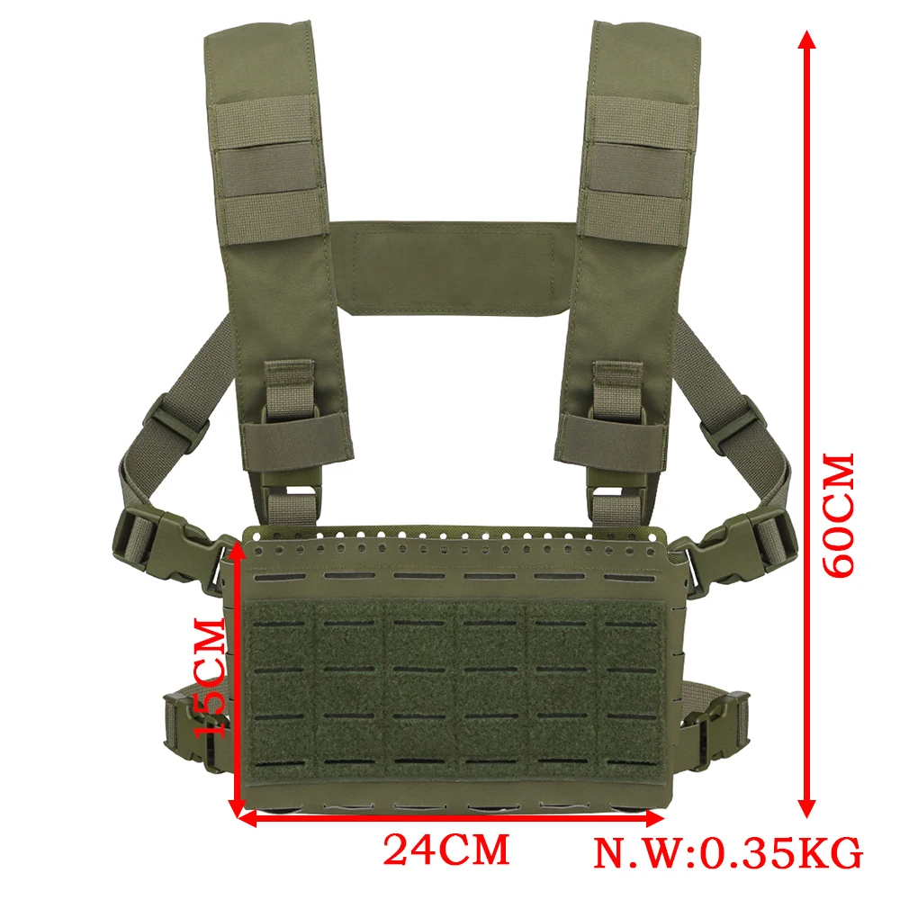 Tactical Chest Rig MkV Micro Fight Chassis MK5 Triple 5.56 Magazine MOLLE  Placard Pouch Standalone Expandable Airsoft Vest Gear