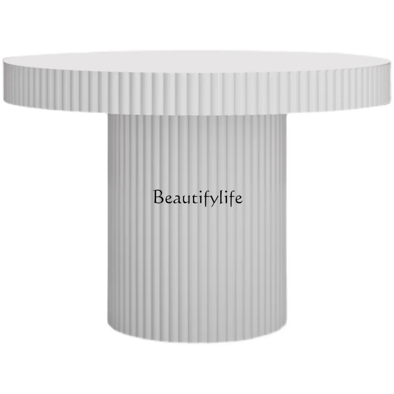 

Simple modern round table Nordic paint dining table round dining table household