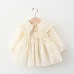 0-5year Long sleeve Lace Girls Dresses Autumn Kids Dress Princess Party Baby Dresses for Children Clothing