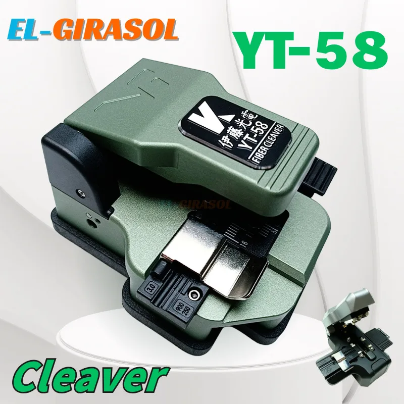 Automatic Return Blade YT‑58 Fiber Optic Cleaver  3‑in‑1 Rotatable Fiber Clamp 26‑Surface Cutting Blade FTTH Splicing Tool