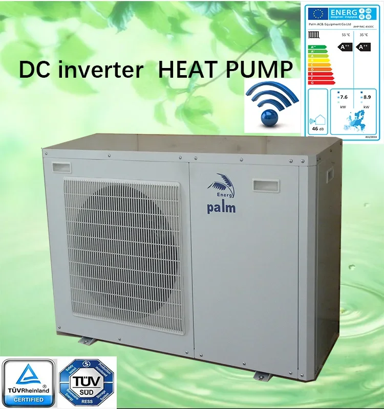 DC inverter air to water  heat pump SCOP A+++ all in one