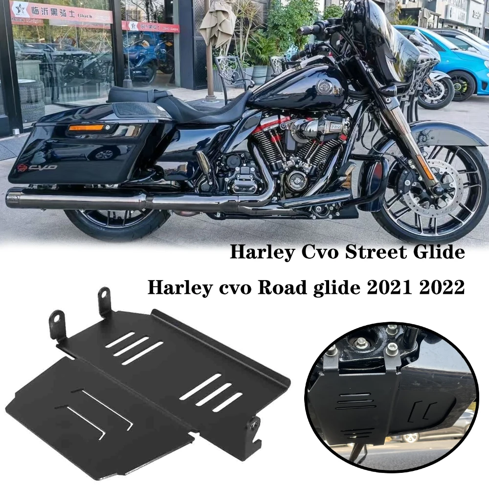 

For Harley CVO Road Glide Street Glide 2021-2022 New Motorcycle Accessories Skid Plate Lower Engine Chassis Protector Black