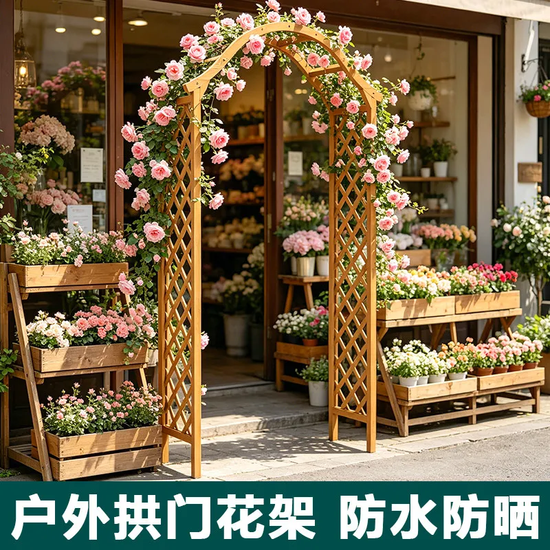 Grape Rack Garden Partition Fence Fence Antiseptic Wood Fence Door Decoration