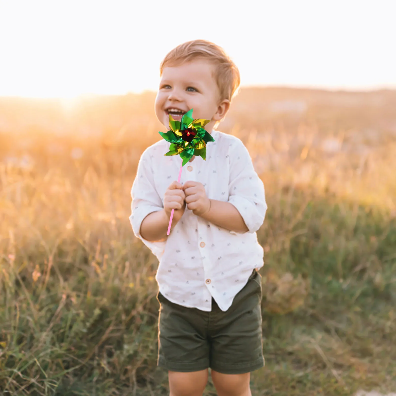 

40pcs Colorful Toy Kids Plastic Mini Pinwheels Garden Pinwheels Toy Party Lawn Decor Rainbow DIY Outdoor