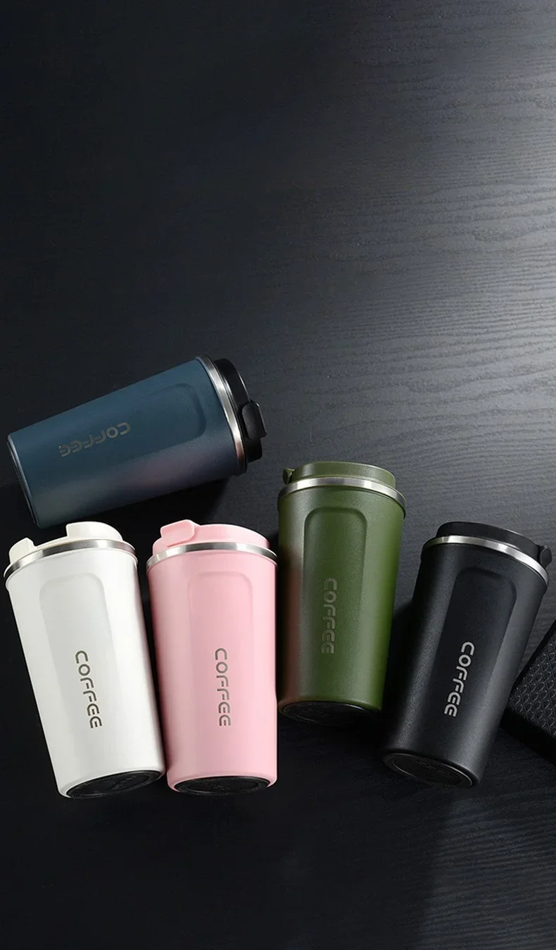 30Ml 510ml stainless steel portable coffee thermos cup with temperature display, suitable for home, outdoor and car