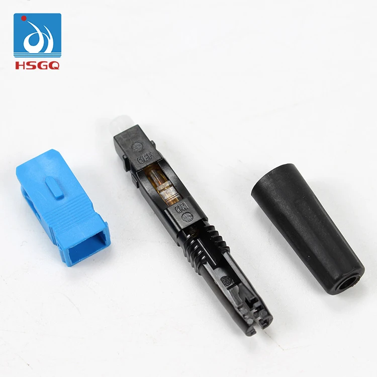 HSGQ FTTH Optical Fiber Optic Field Assembly Quick Connector SC APC UPC Fast Connectors