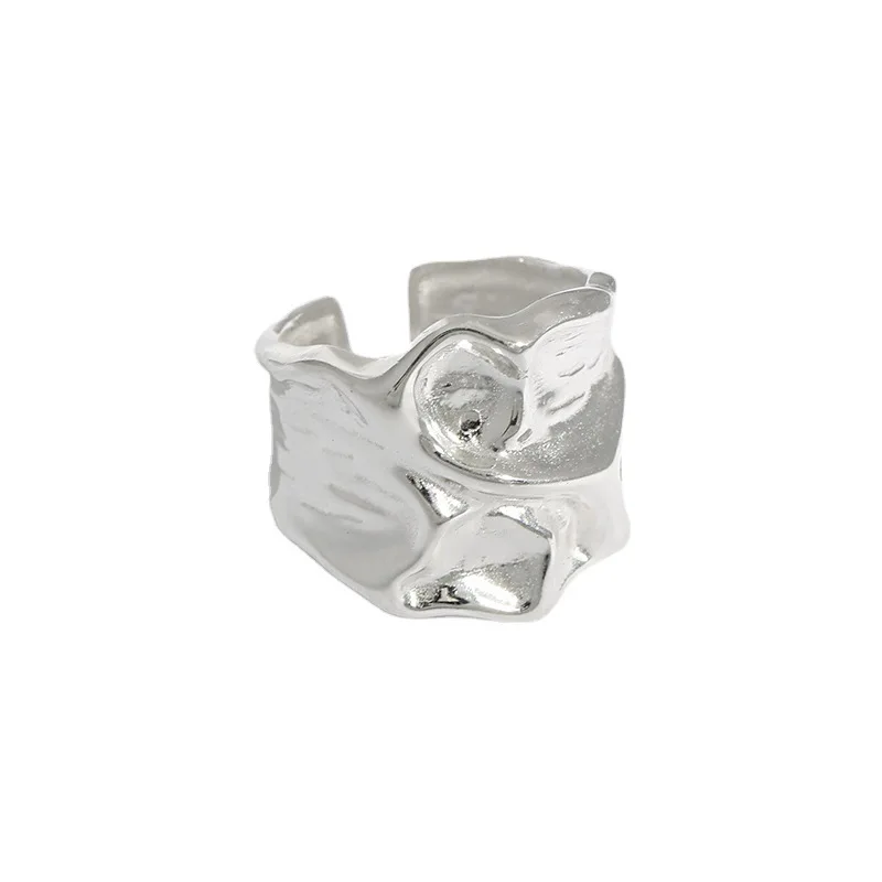 Bague Bergame en argent regardé S925 pour femme, style sombre, déformable, design irrégulier, bijoux à la mode, accessoires sexuels, cadeau, 465 #