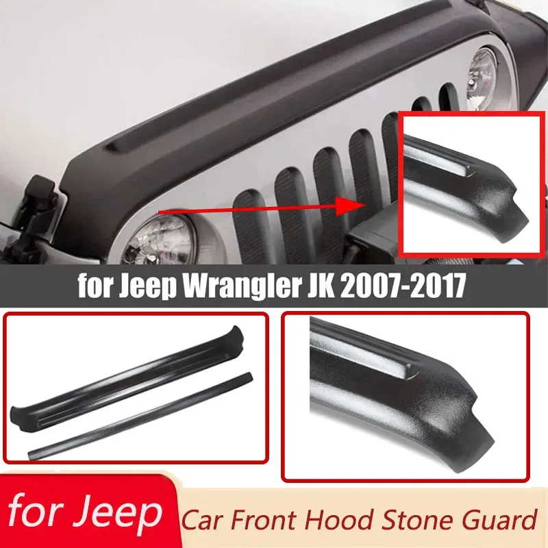 

Front Hood Sand Stone Guard for Jeep Wrangler JK 2007-2017 Air Deflector Bug Shield Body Kit Tuning Automobiles Exterior Parts