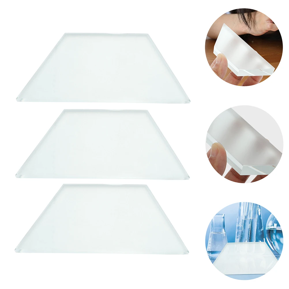 

3Pcs Optical Glass Lens Precision Size Middle School Teaching Apparatus Laboratory Use Physical Learning Materials Science