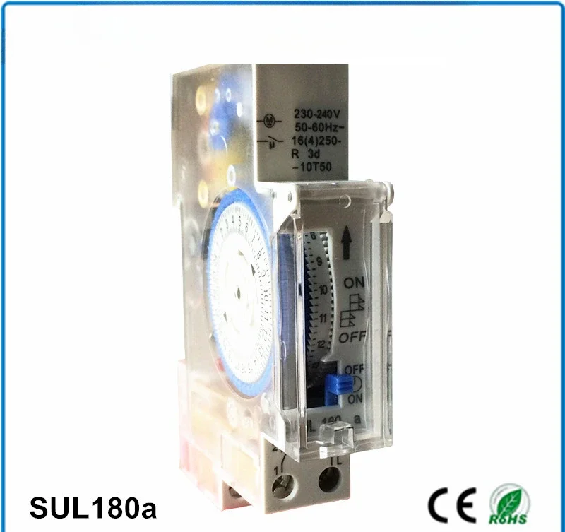 24-Hour mechanical timer with battery DC 12V 24V DC time switch SUL180a