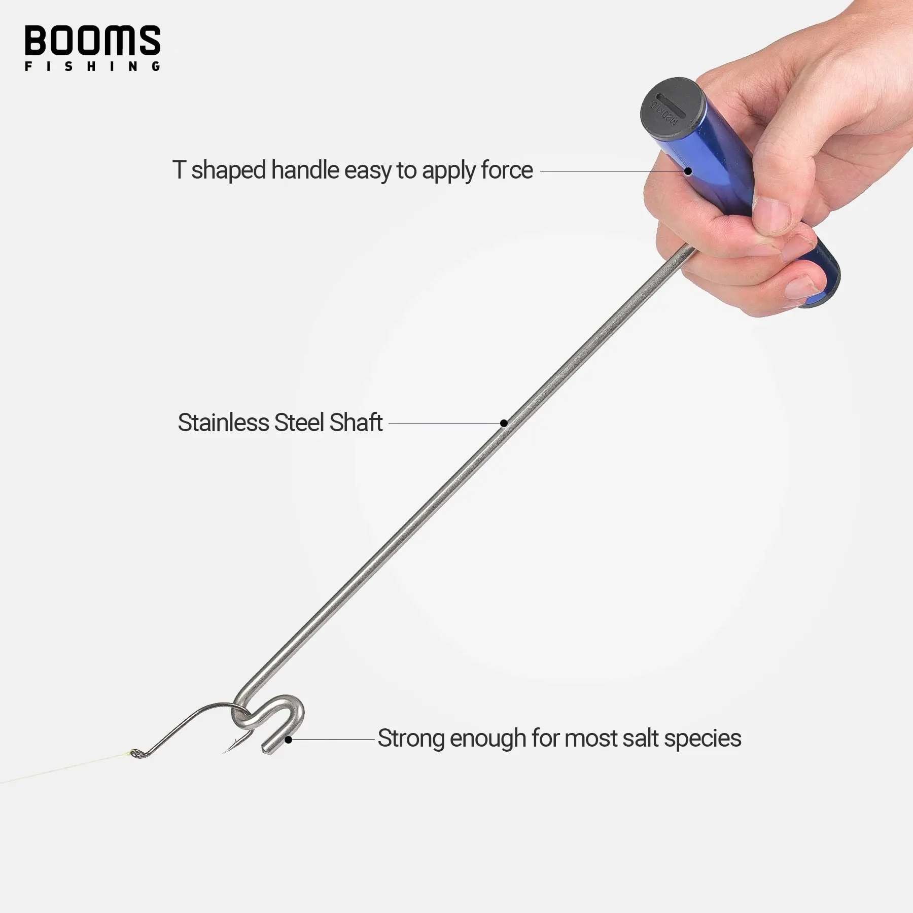 Booms Fishing R08 Fish Hook Remover Tool Dehooker Pull Stye Hooks Remove Stainless Steel Fishing Tackle Tools Accessories