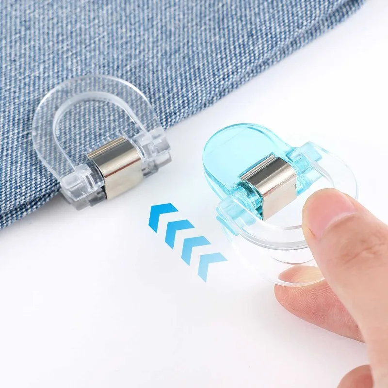 2-20 szt. nowe, ulepszone, niewidoczne klipsy do skracania nóg, klipsy do etykiet książkowych, wielofunkcyjne urządzenie do mocowania nóg zapobiegające przeciąganiu się.