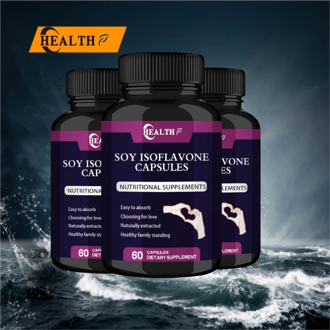 Soy isoflavones, 60mg (plant compounds specially concentrated from soybeans, such as genistein, Daidzein, and glycine)