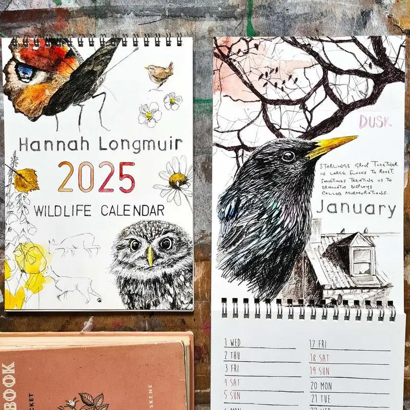 2025 Wildlife Calendar 2025 Wall Daily Monthly Calendar Plans Wall Funny 12 Month Creative Calendar Thick Paper For Friend Famil