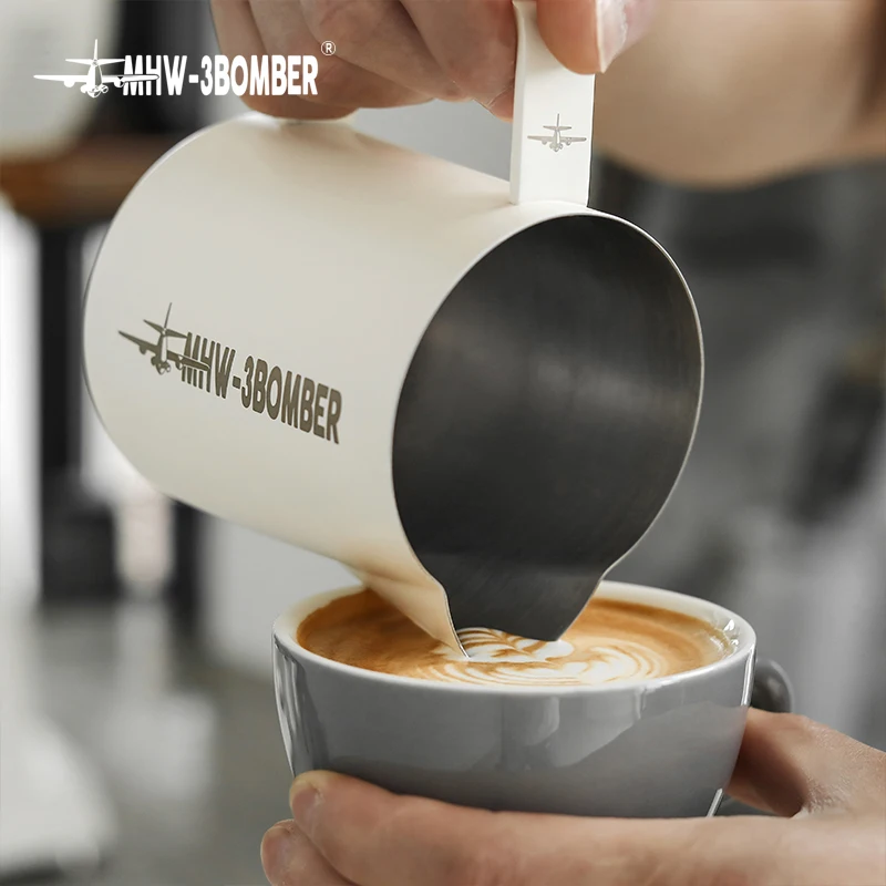 MHW-3BOMBER Stainless Steel Milk Frothing Pitcher Professional Milk Foam Latte Art Making Tools Home Barista Kitchen Accessories