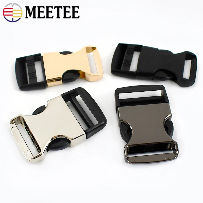 4pcs 19/25/32/38mm Metal Plastic Side Quick Release Buckles Luggage Belt Buckle DIY Clothes Dog Collar Webbing Clasp Accessories