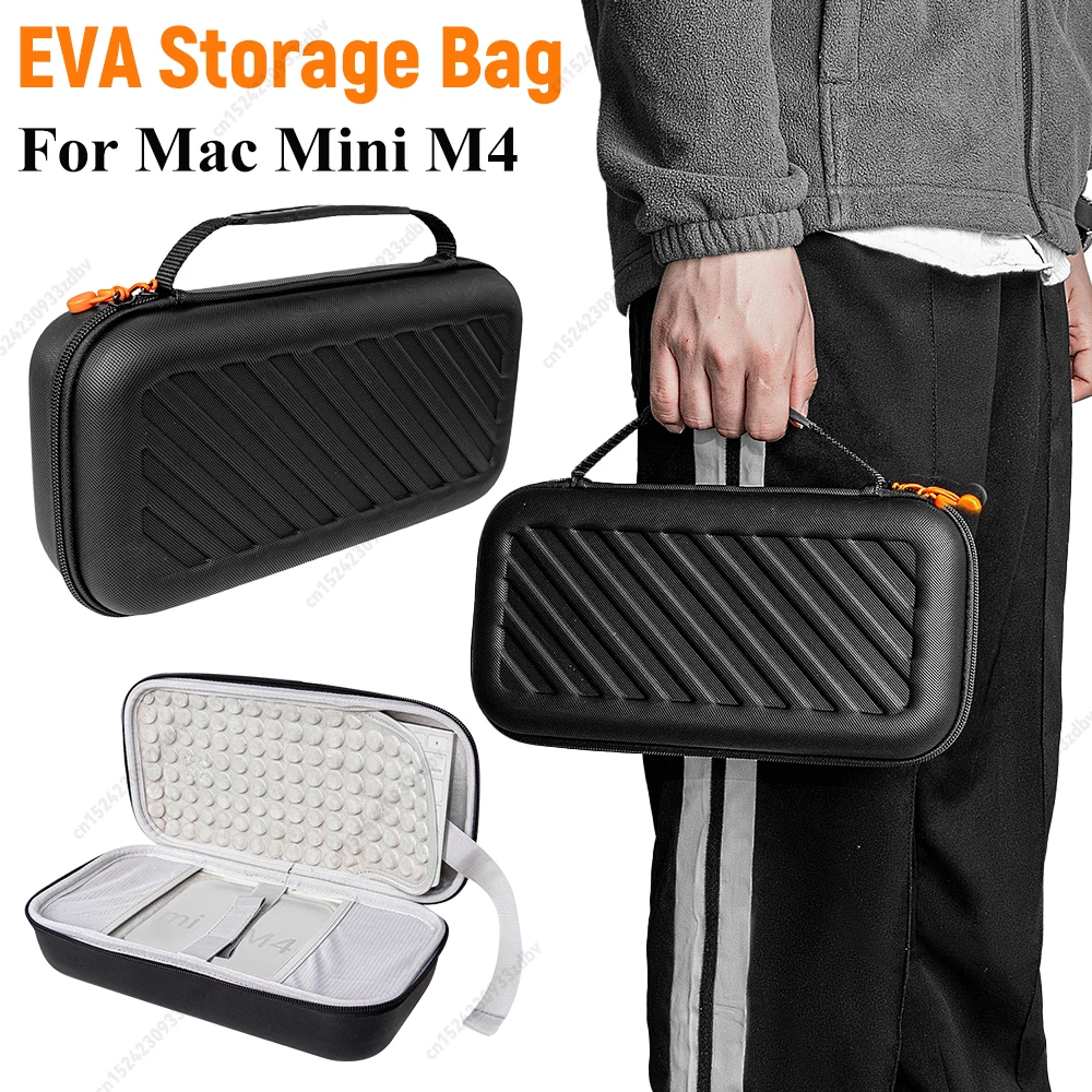 

EVA Carrying Case for Apple Mac Mini M4 Computer Host Storage Portable Bag Keyboard Organizer Accessories Protective Hard Case