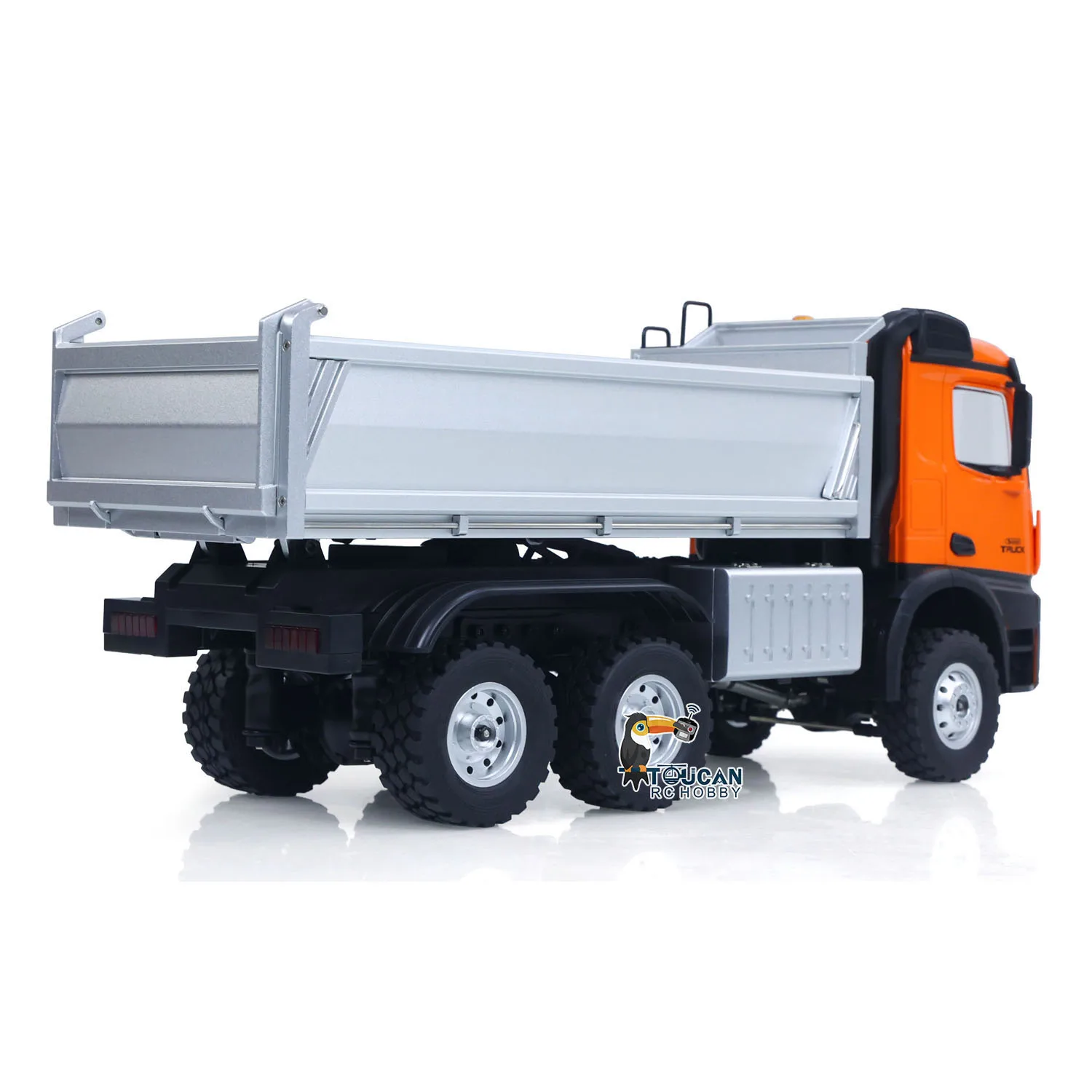 EU-Lagerbestand 1/14 HUINA 1598 2.4G RC Muldenkipper 6×6 Baufahrzeug mit Hebestange, Licht, Sound und Batterie