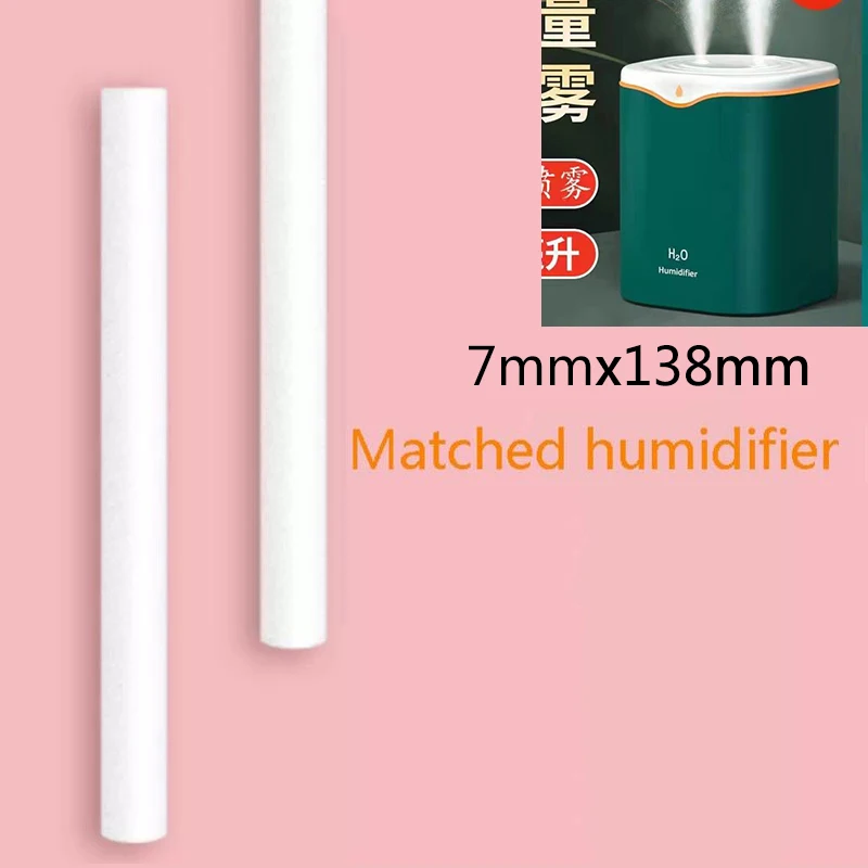 7mmx138mm 50pcs Air Humidifier Aroma Diffuser Replacement High Quality Water Absorbing Cotton Swab Filters Universal Cuttable