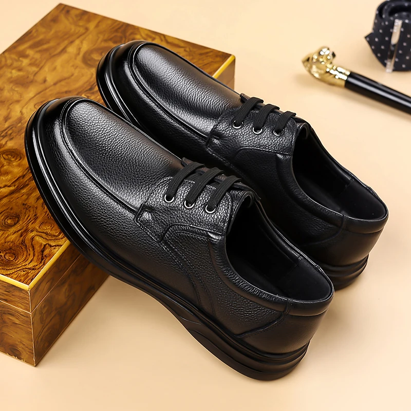 Sapatos Oxford de Couro Mascul - Formal Men Daily Wear Footwear avaliação e preço